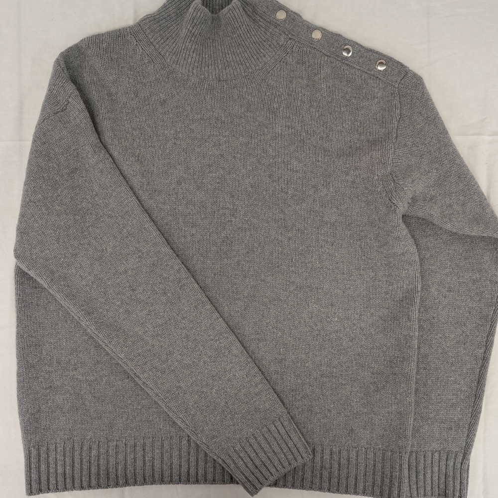 The Kooples Men's XL Gray Sweater with Button Detail